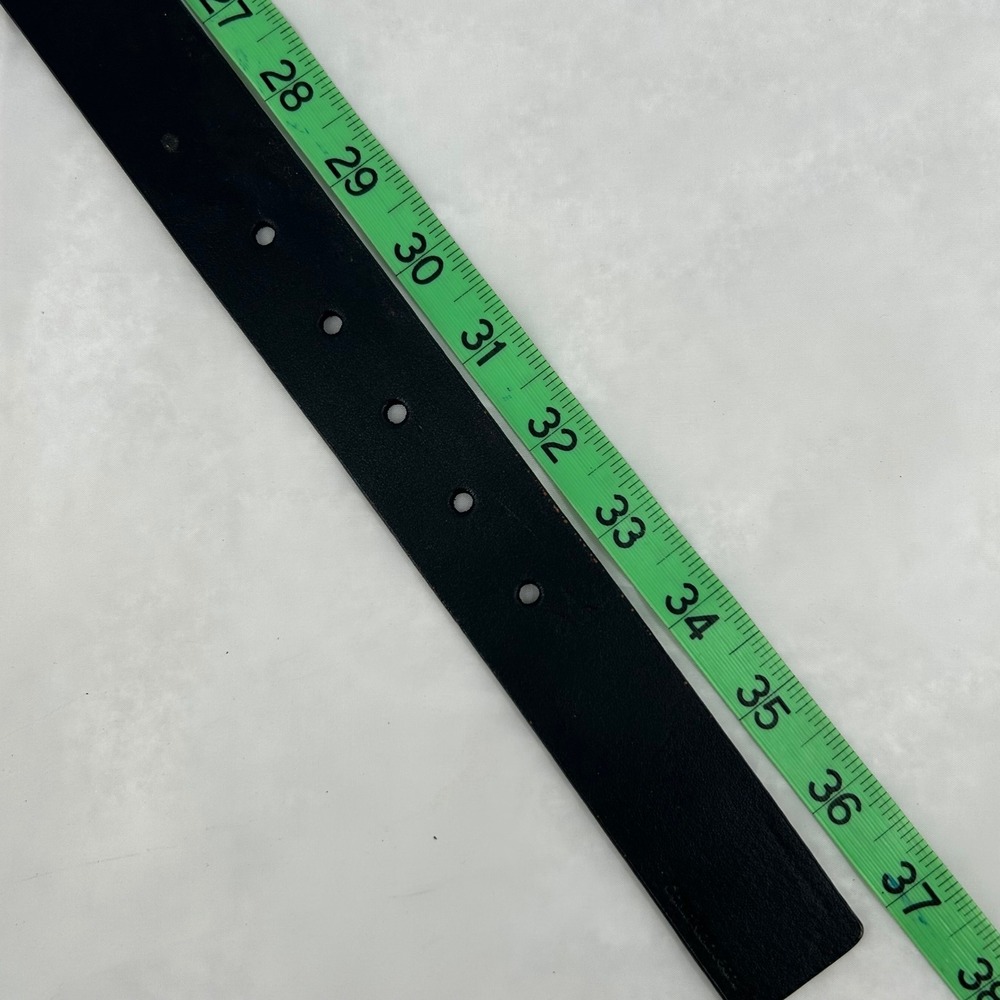 Calvin Klein Jeans Belt Women's Black Gold Toned Buckle Small Minimalism - Picture 3 of 5